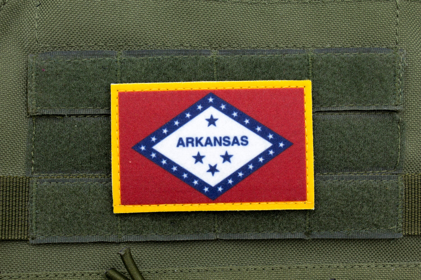 Arkansas flag patriotic hook and loop patch