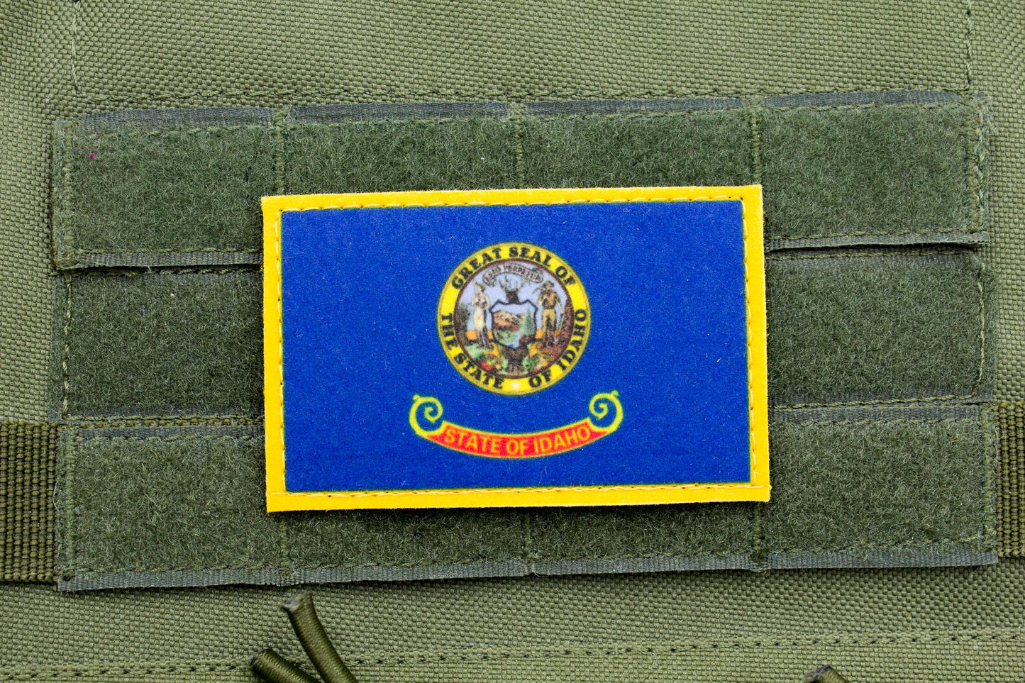 Idaho flag patriotic hook and loop patch