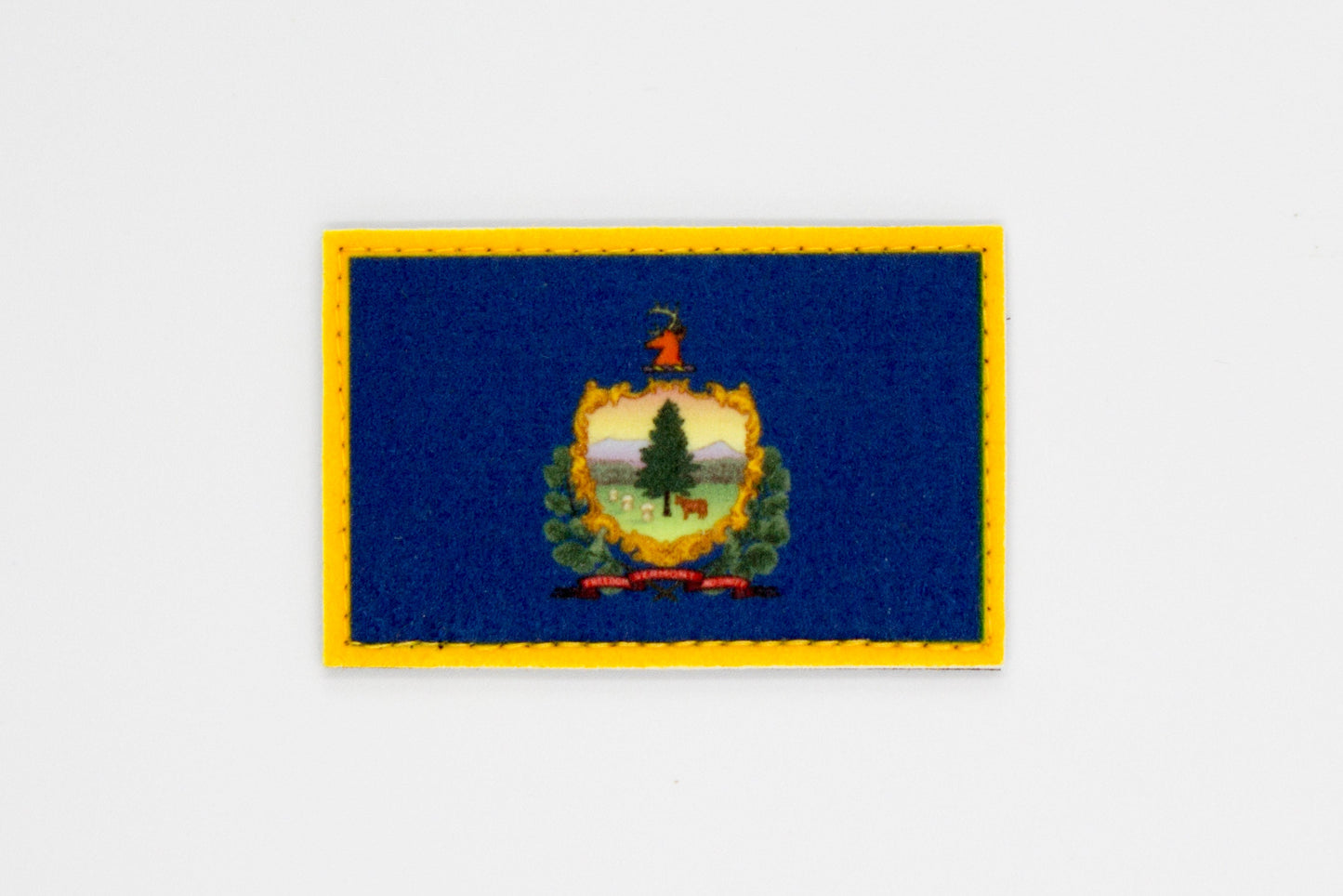 Vermont flag patriotic hook and loop patch