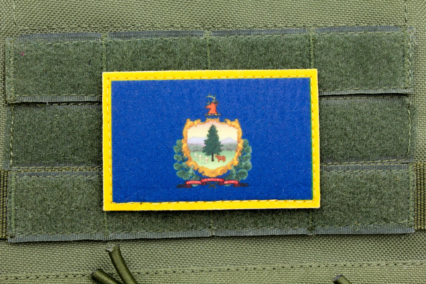 Vermont flag patriotic hook and loop patch