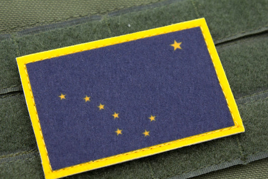 Alaska flag patriotic hook and loop patch