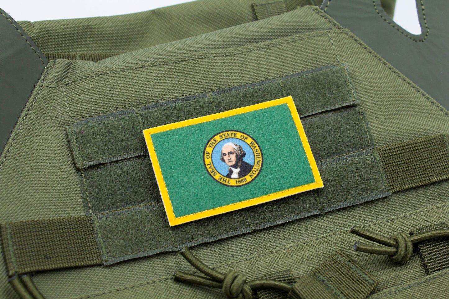 Washington state flag patriotic hook and loop patch