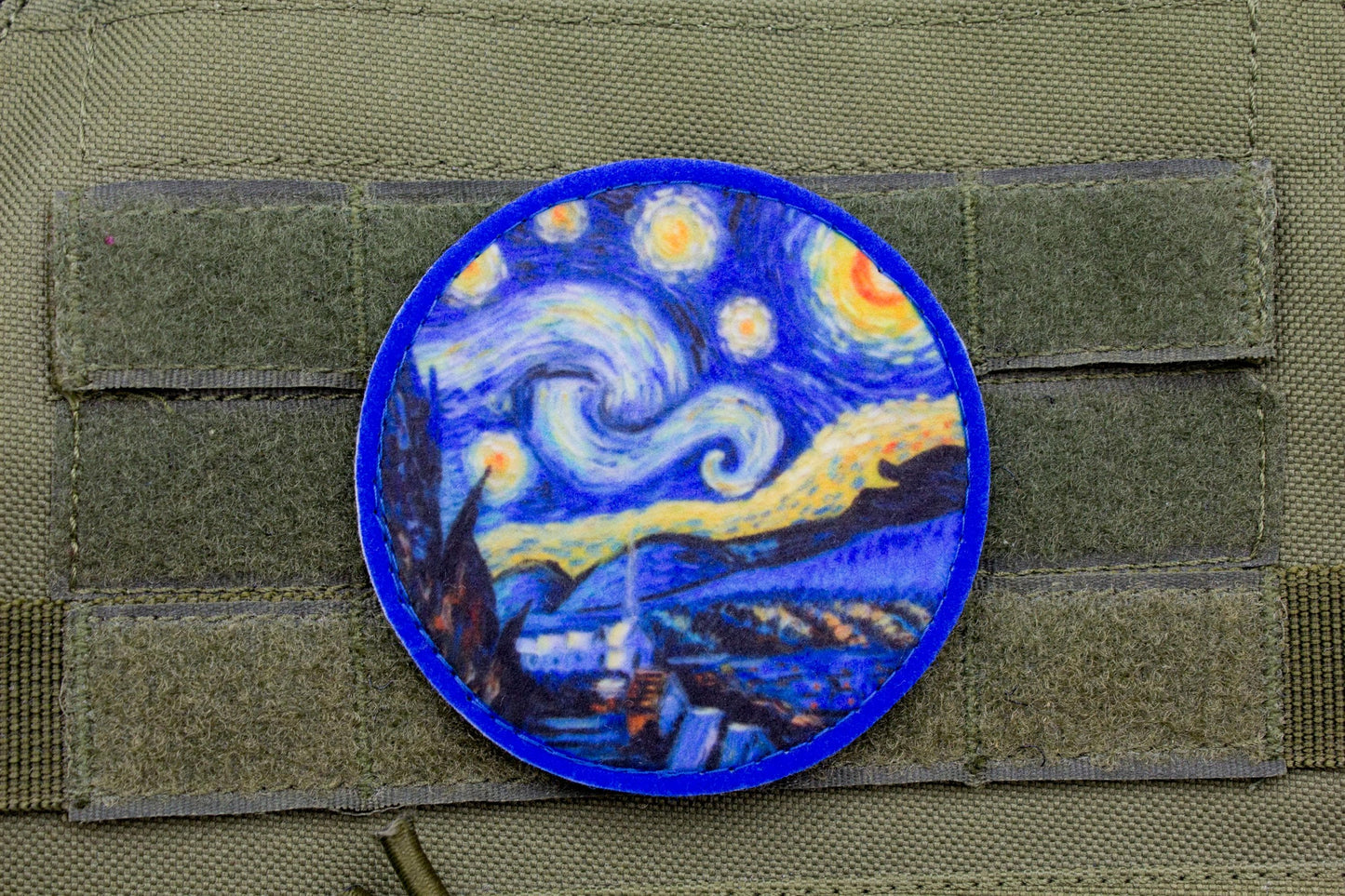 Starry night Vincent van gogh fine art patch hook and loop
