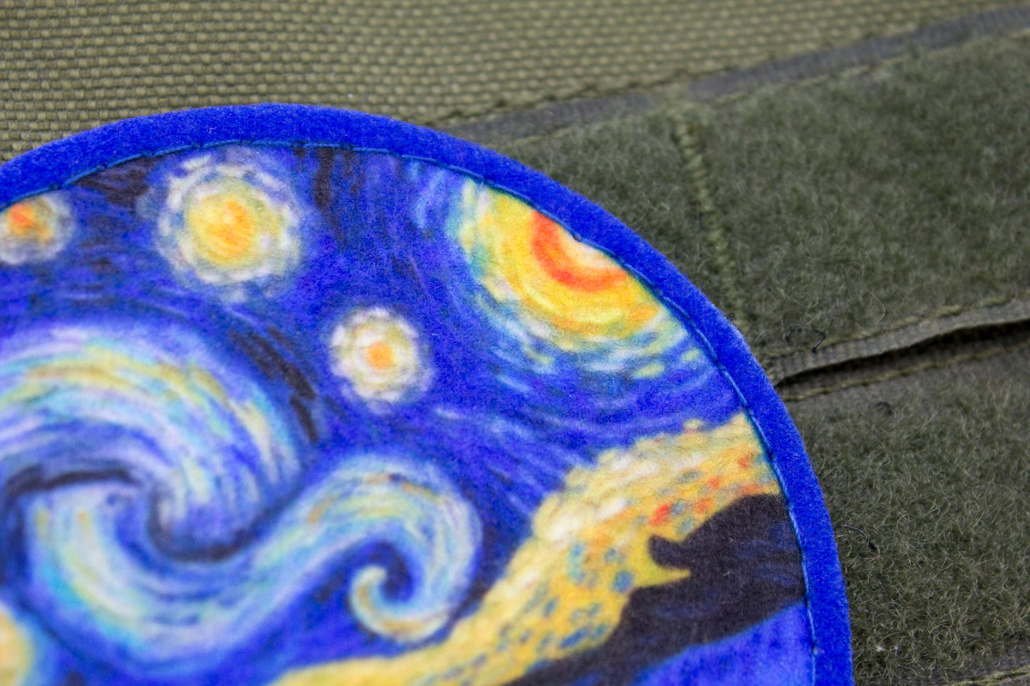 Starry night Vincent van gogh fine art patch hook and loop