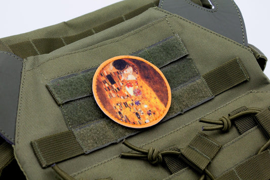 The Kiss by Gustav Klimt fine art hook and loop patch