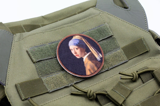 Girl with a Pearl Earring by Johannes Vermeer fine art hook and loop patch