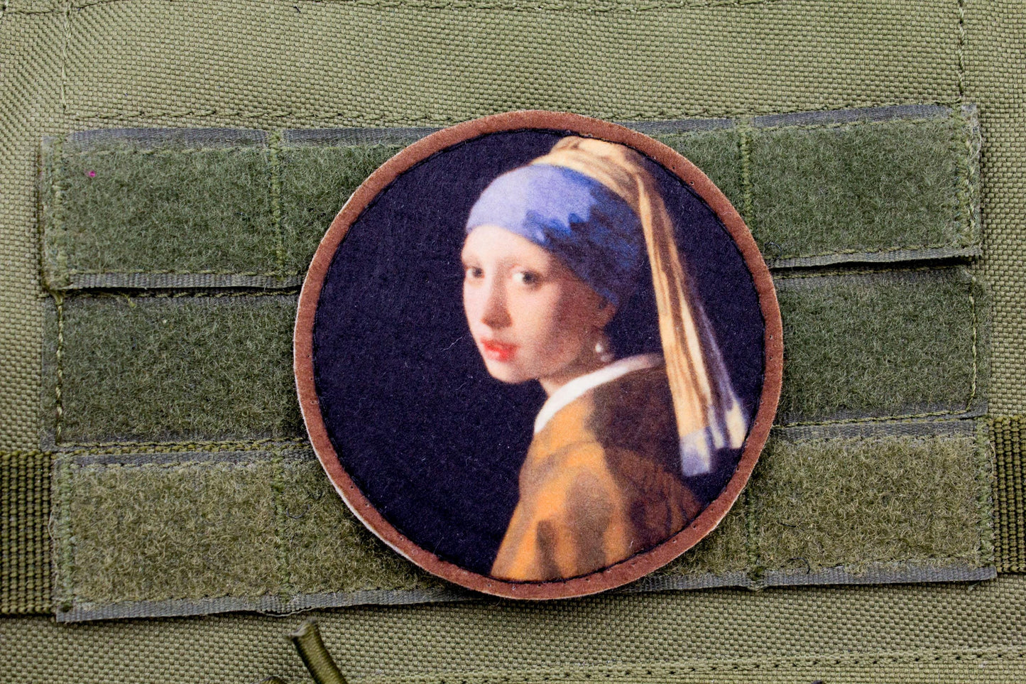 Girl with a Pearl Earring by Johannes Vermeer fine art hook and loop patch