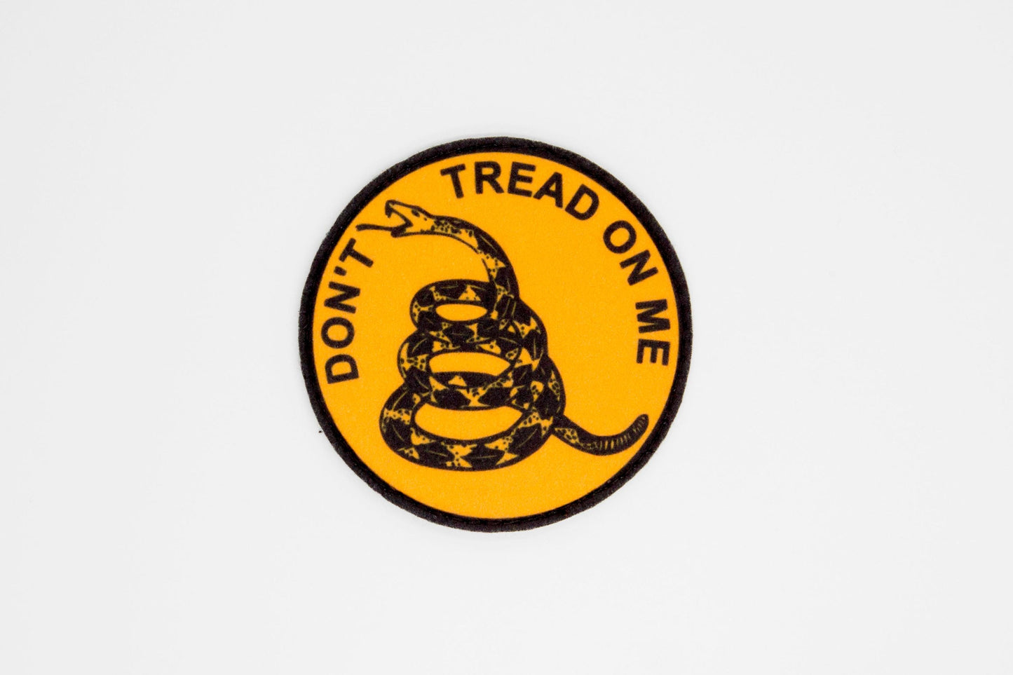 Dont Tread On Me Gadsden patriotic hook and loop patch ORANGE
