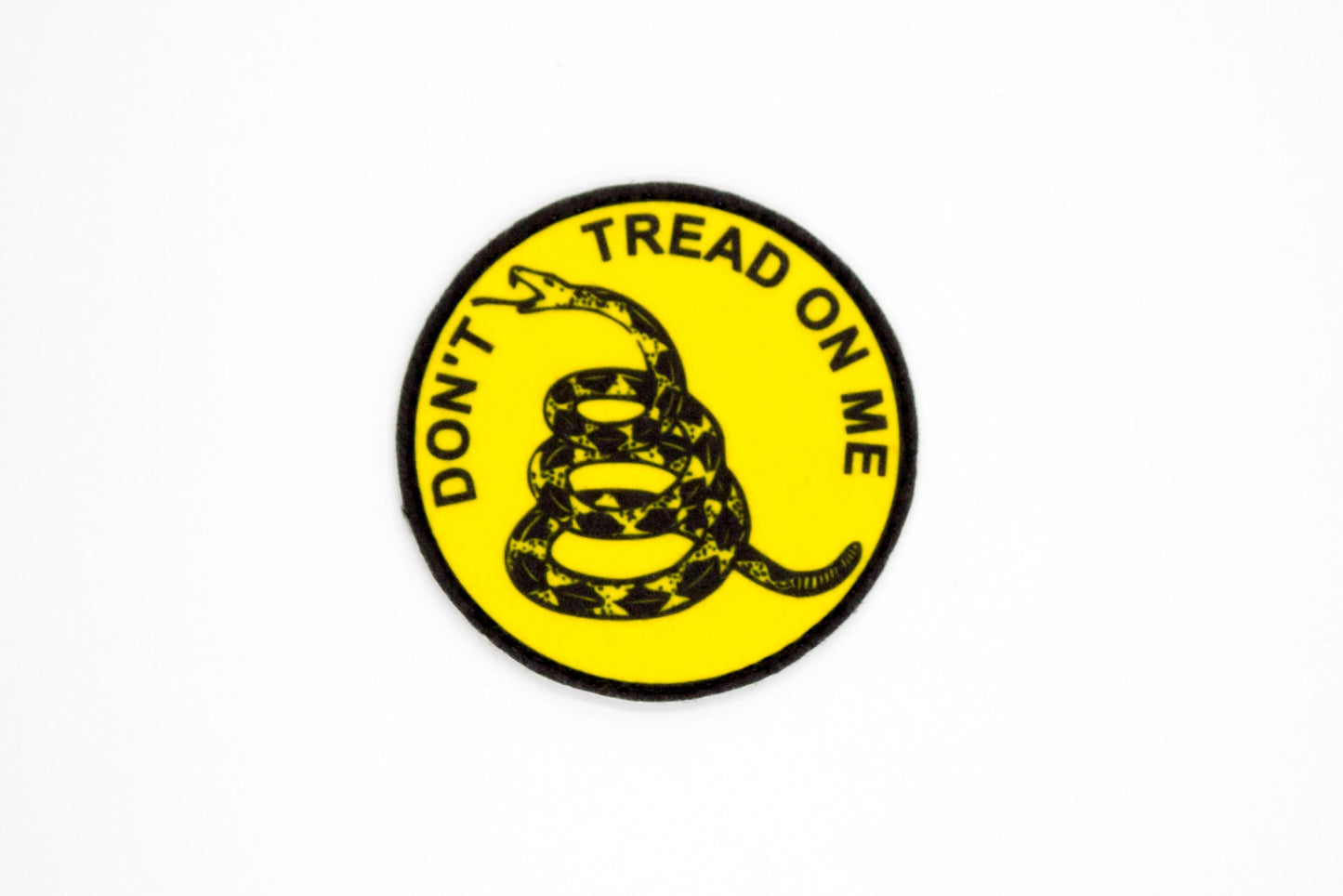 Dont Tread On Me Gadsden patriotic hook and loop patch YELLOW