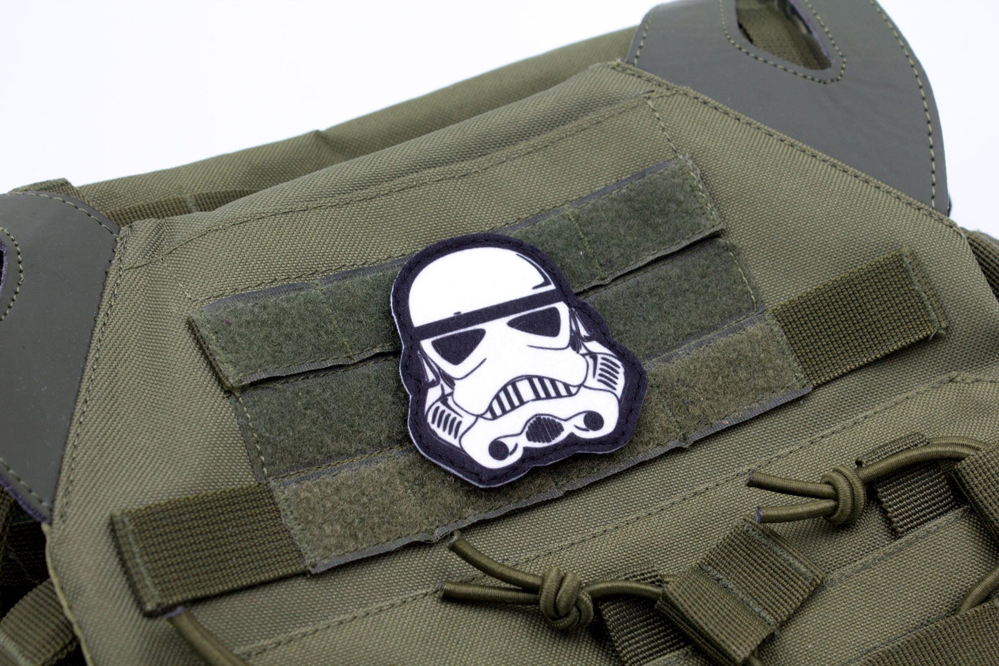 Star wars stormtrooper helmet hook and loop morale patch