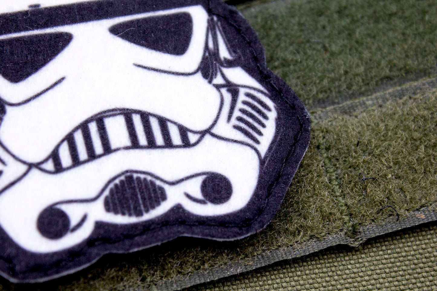 Star wars stormtrooper helmet hook and loop morale patch