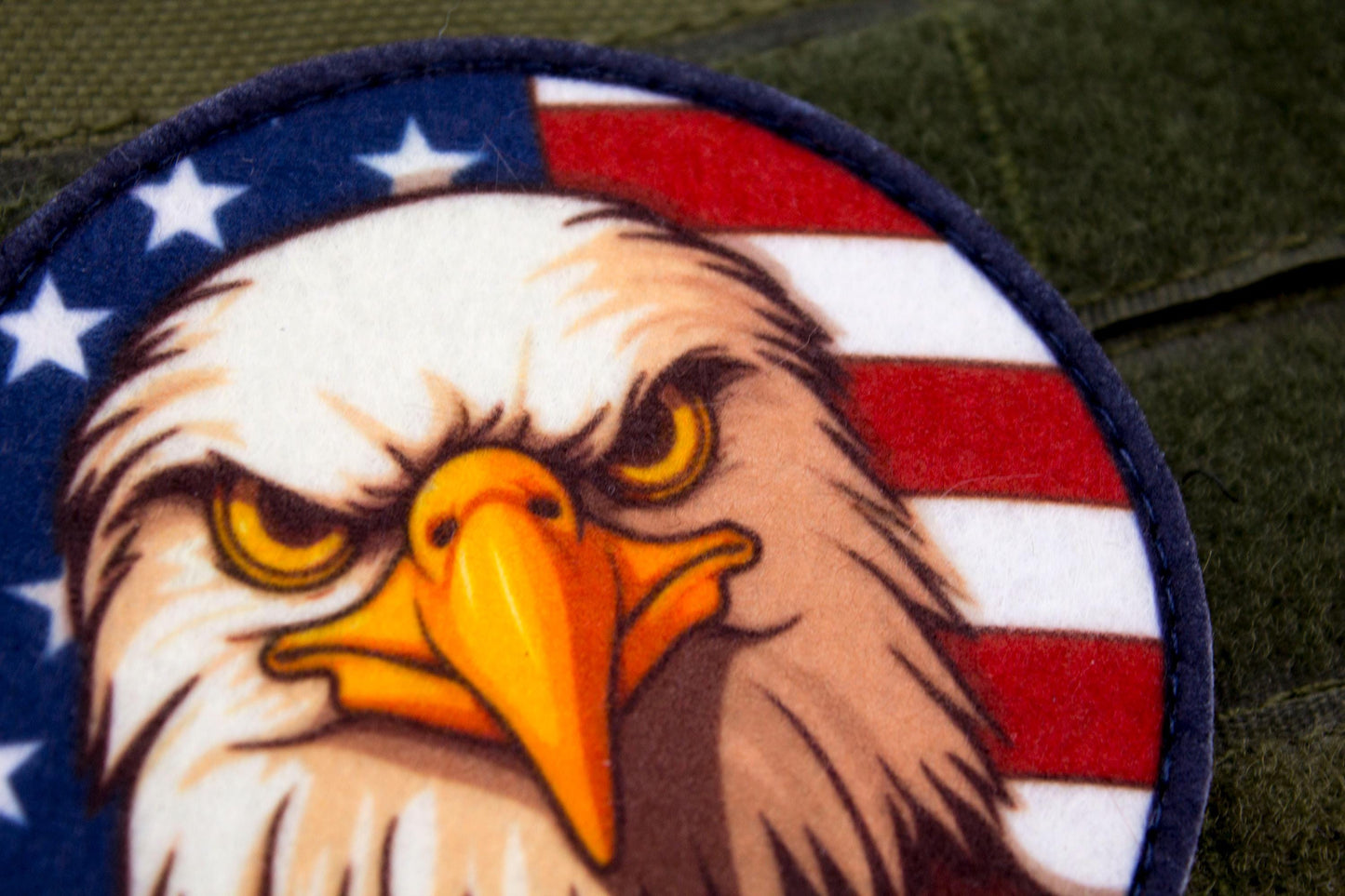 American eagle flag patriotic hook and loop patch