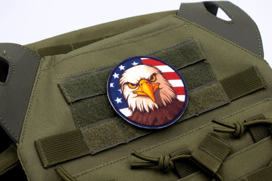 American eagle flag patriotic hook and loop patch