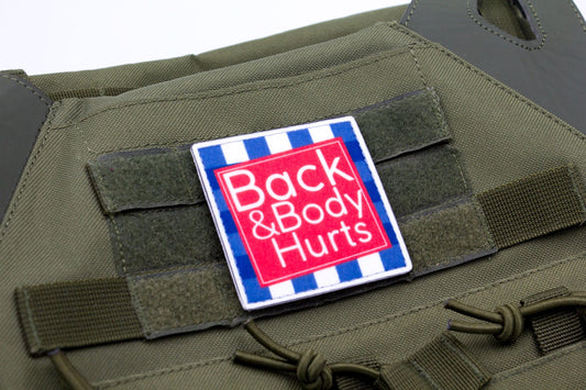 Back and body hurts hook and loop morale patch