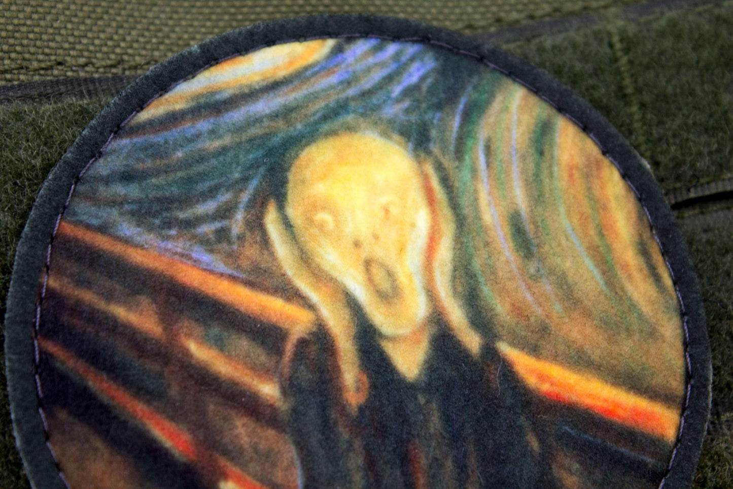 The Scream by Edvard Munch fine art hook and loop patch