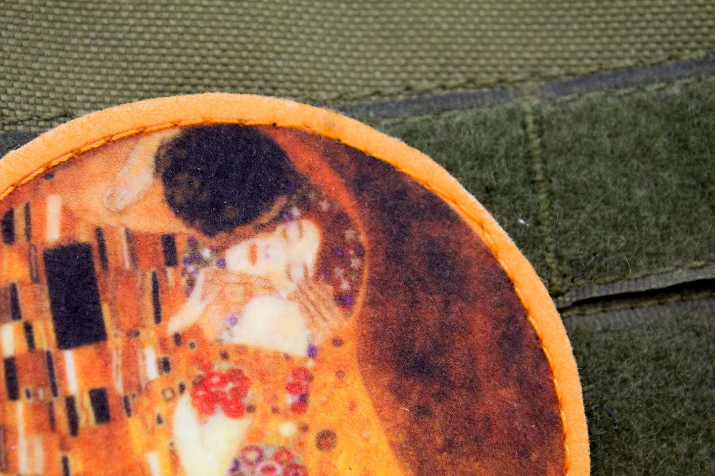 The Kiss by Gustav Klimt fine art hook and loop patch