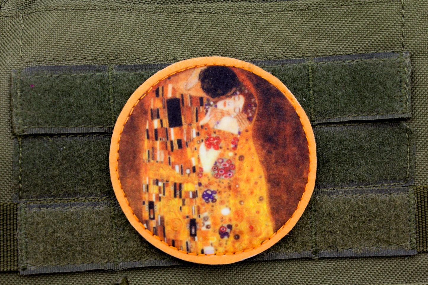 The Kiss by Gustav Klimt fine art hook and loop patch