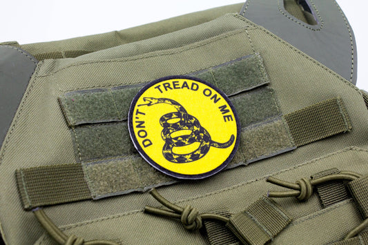 Dont Tread On Me Gadsden patriotic hook and loop patch YELLOW