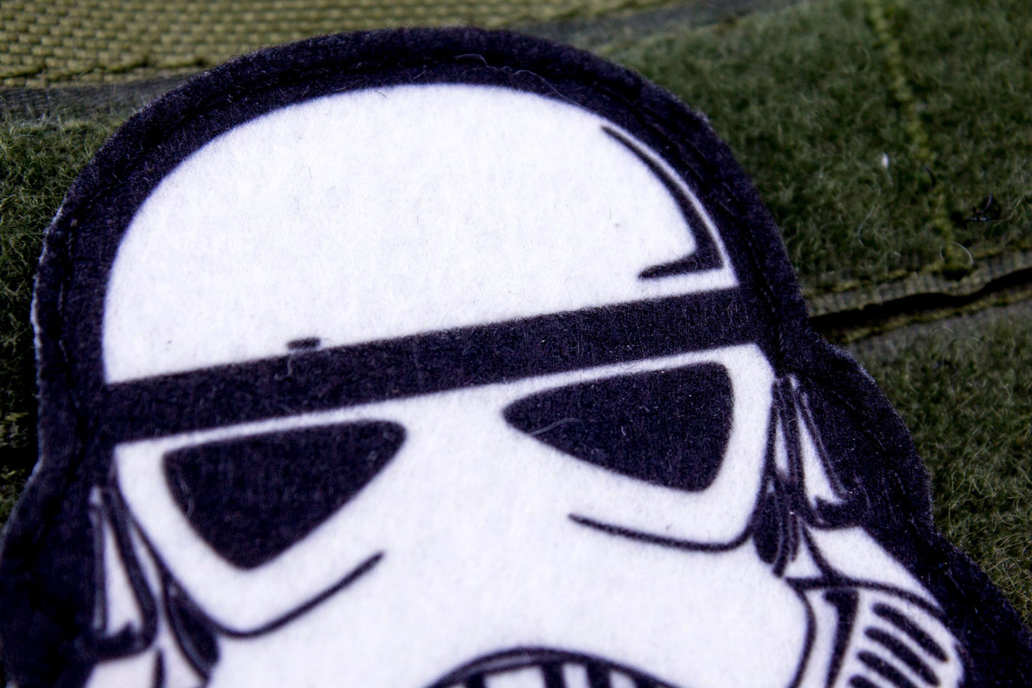 Star wars stormtrooper helmet hook and loop morale patch