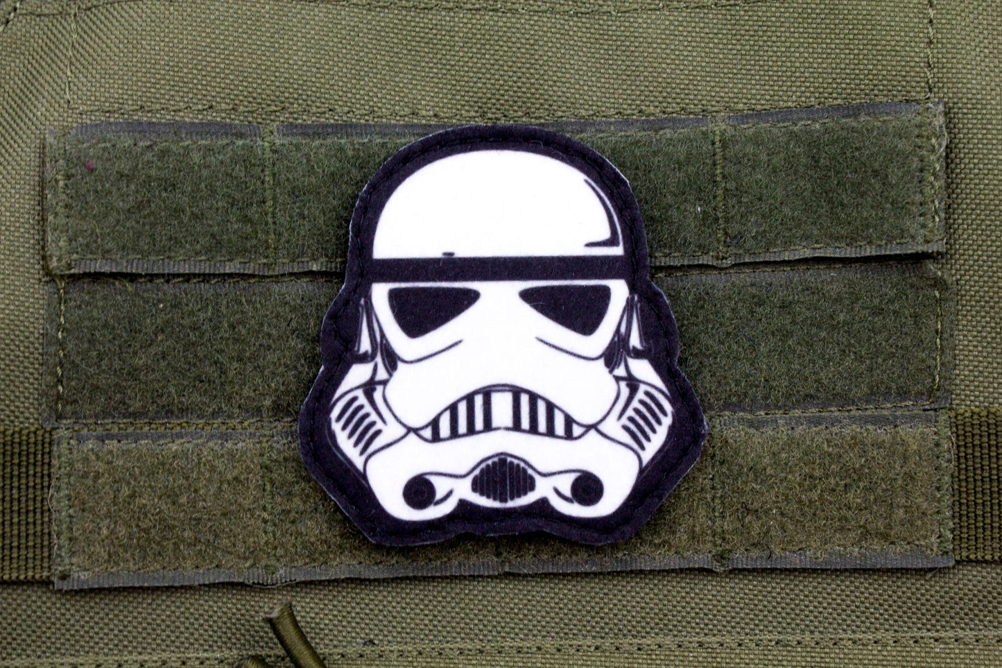 Star wars stormtrooper helmet hook and loop morale patch
