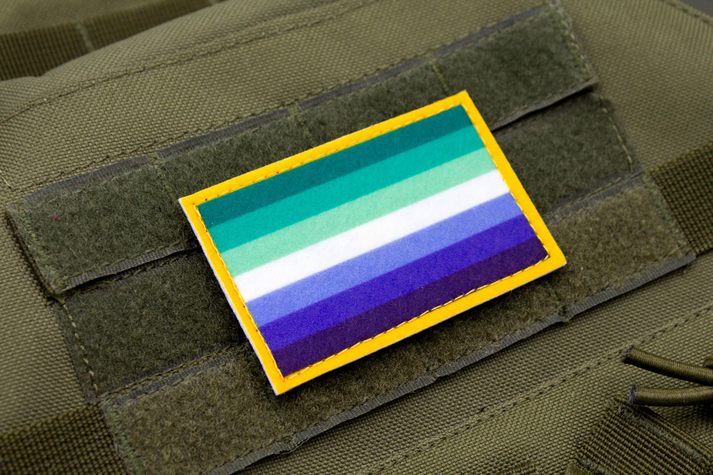 Gay pride flag hook and loop patch