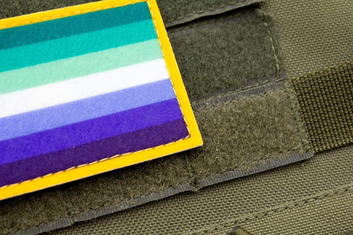Gay pride flag hook and loop patch