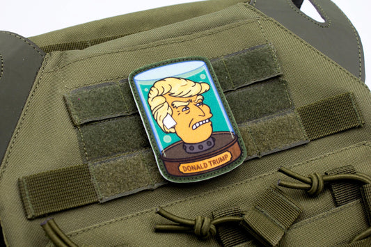 Donald Trump Futurama style funny hook and loop morale patch