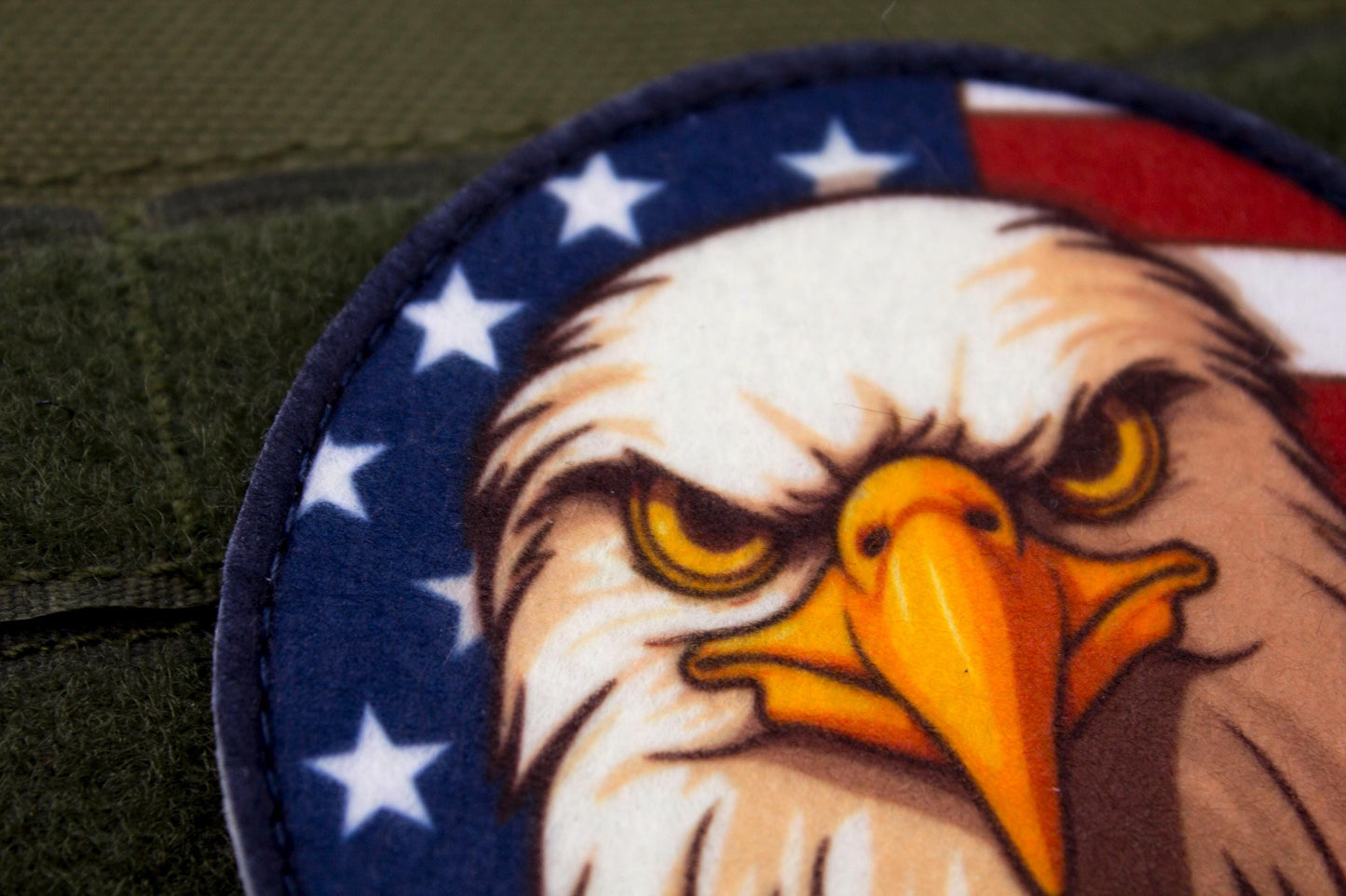 American eagle flag patriotic hook and loop patch
