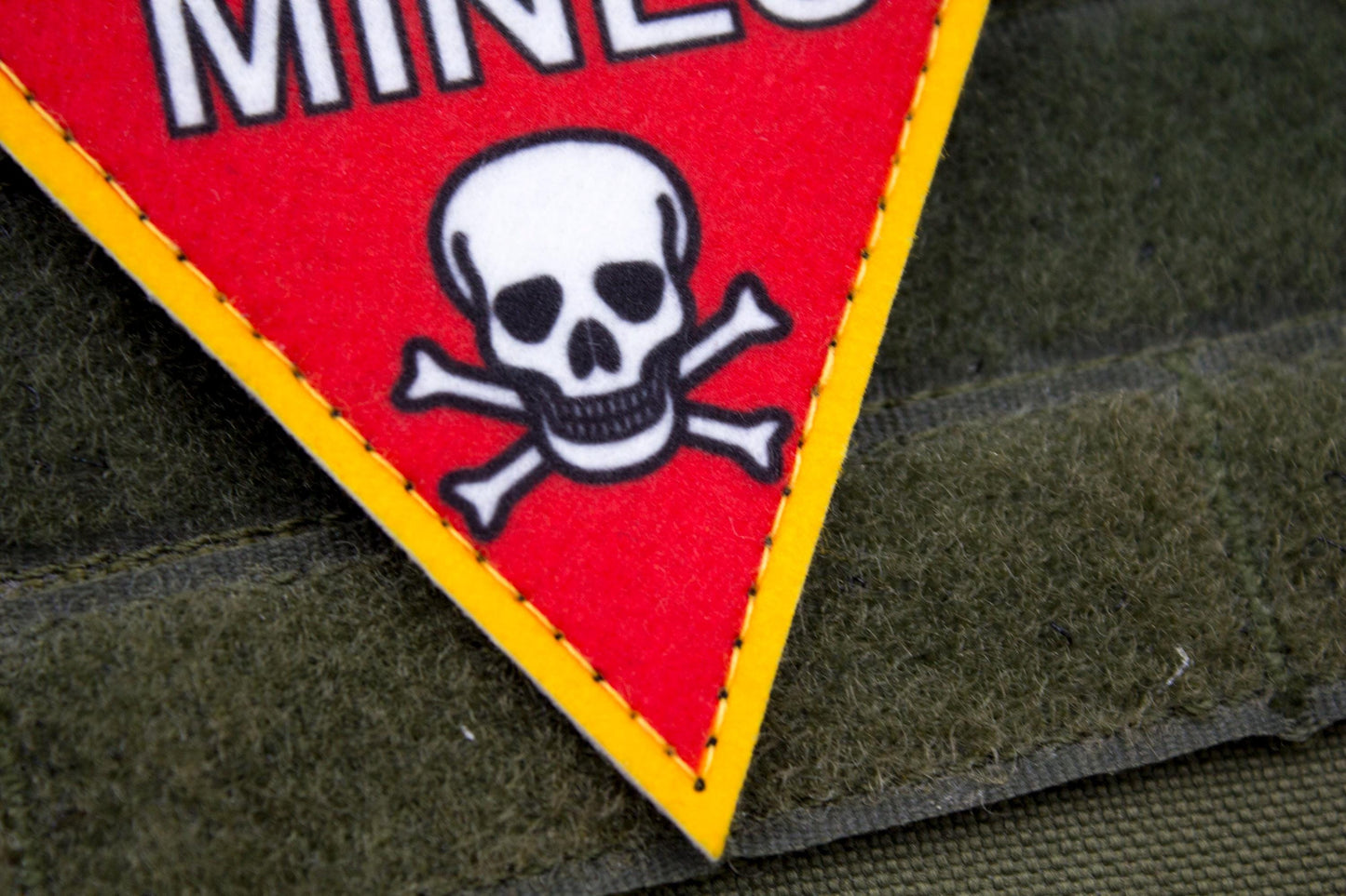 Military sapper mines hook and loop morale patch