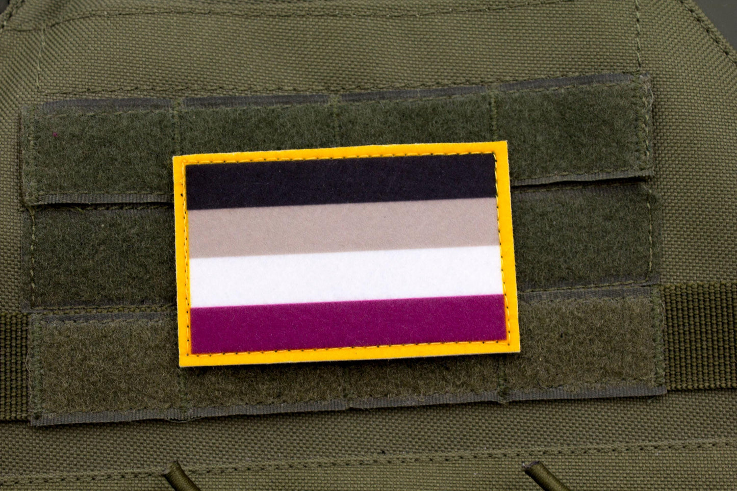 LGBTQ+ Asexual pride hook and loop patch