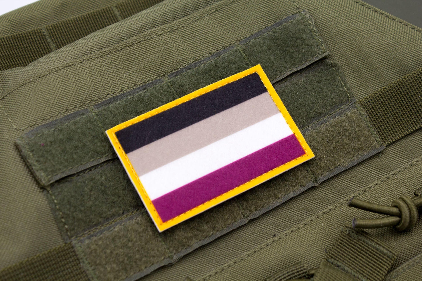 LGBTQ+ Asexual pride hook and loop patch