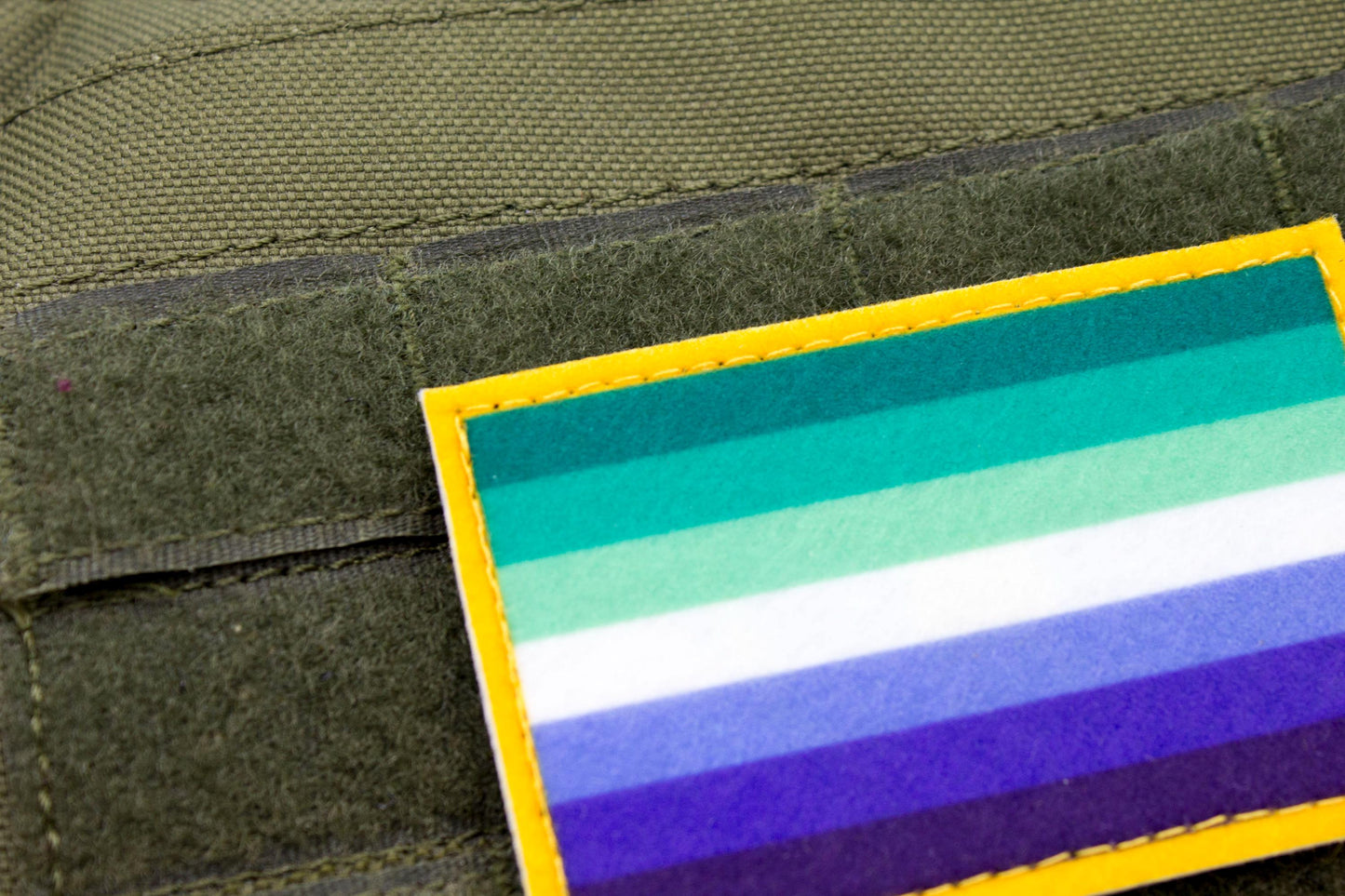 Gay pride flag hook and loop patch