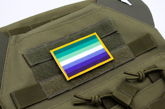 Gay pride flag hook and loop patch