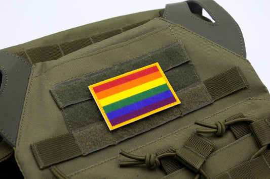 LGBTQ pride rainbow flag hook and loop patch