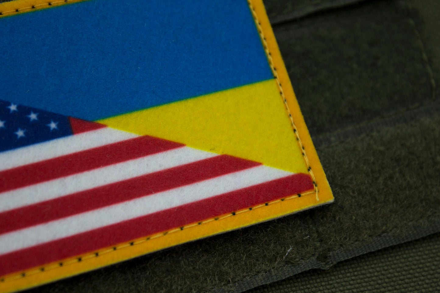 American Stand with Ukraine flag hook and loop patch