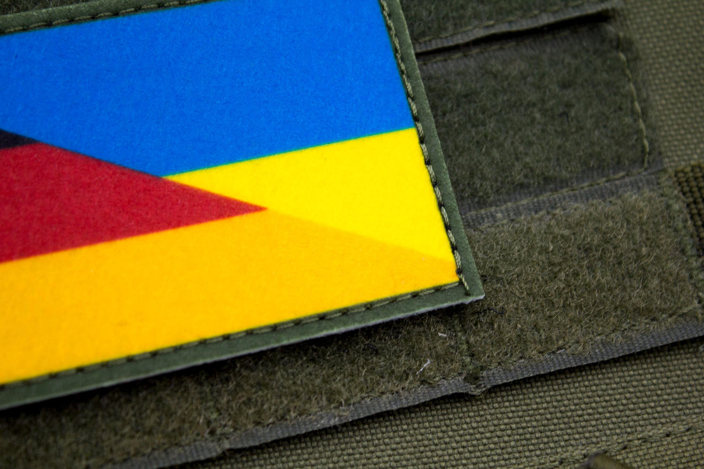 German and Ukraine Flag hook and loop patch deutschland flagge