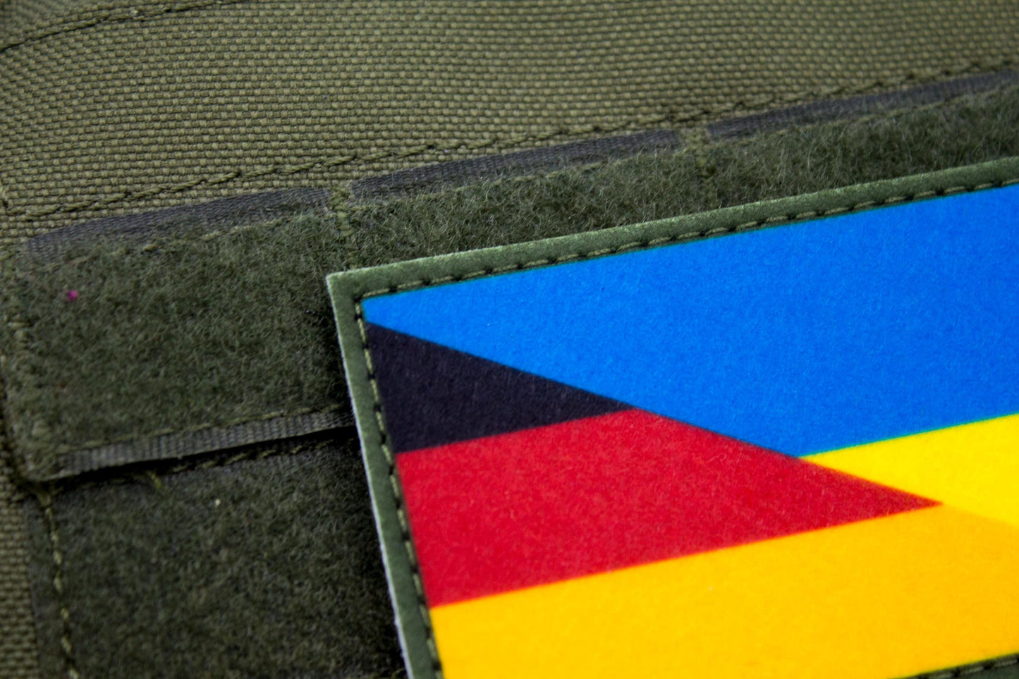 German and Ukraine Flag hook and loop patch deutschland flagge