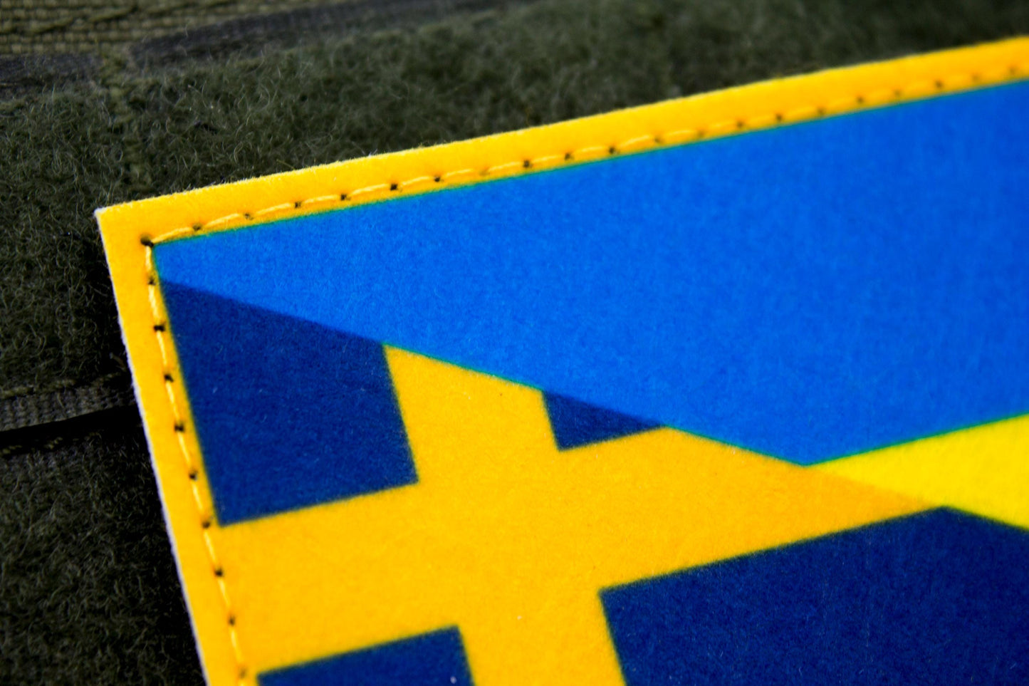 Sweden and Ukraine Flag hook and loop patch Sveriges flagga