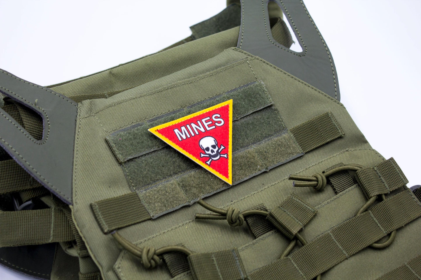 Military sapper mines hook and loop morale patch