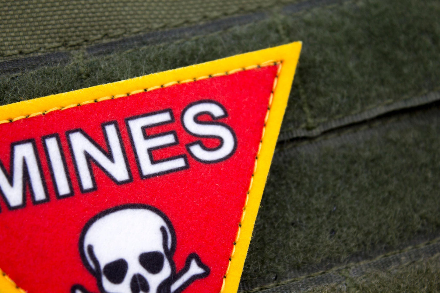 Military sapper mines hook and loop morale patch