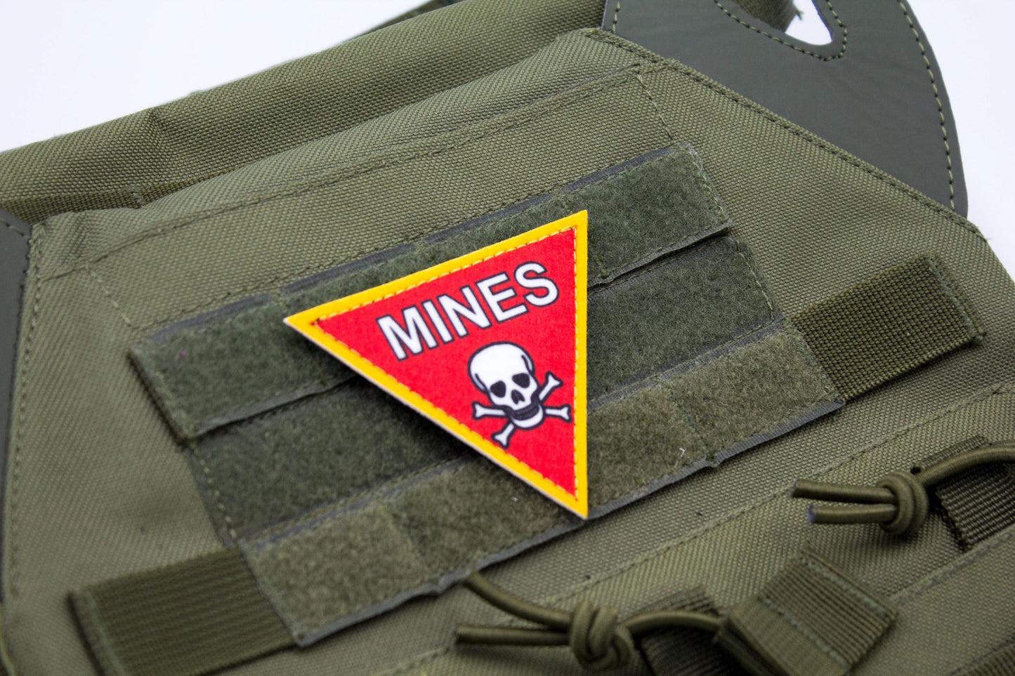 Military sapper mines hook and loop morale patch