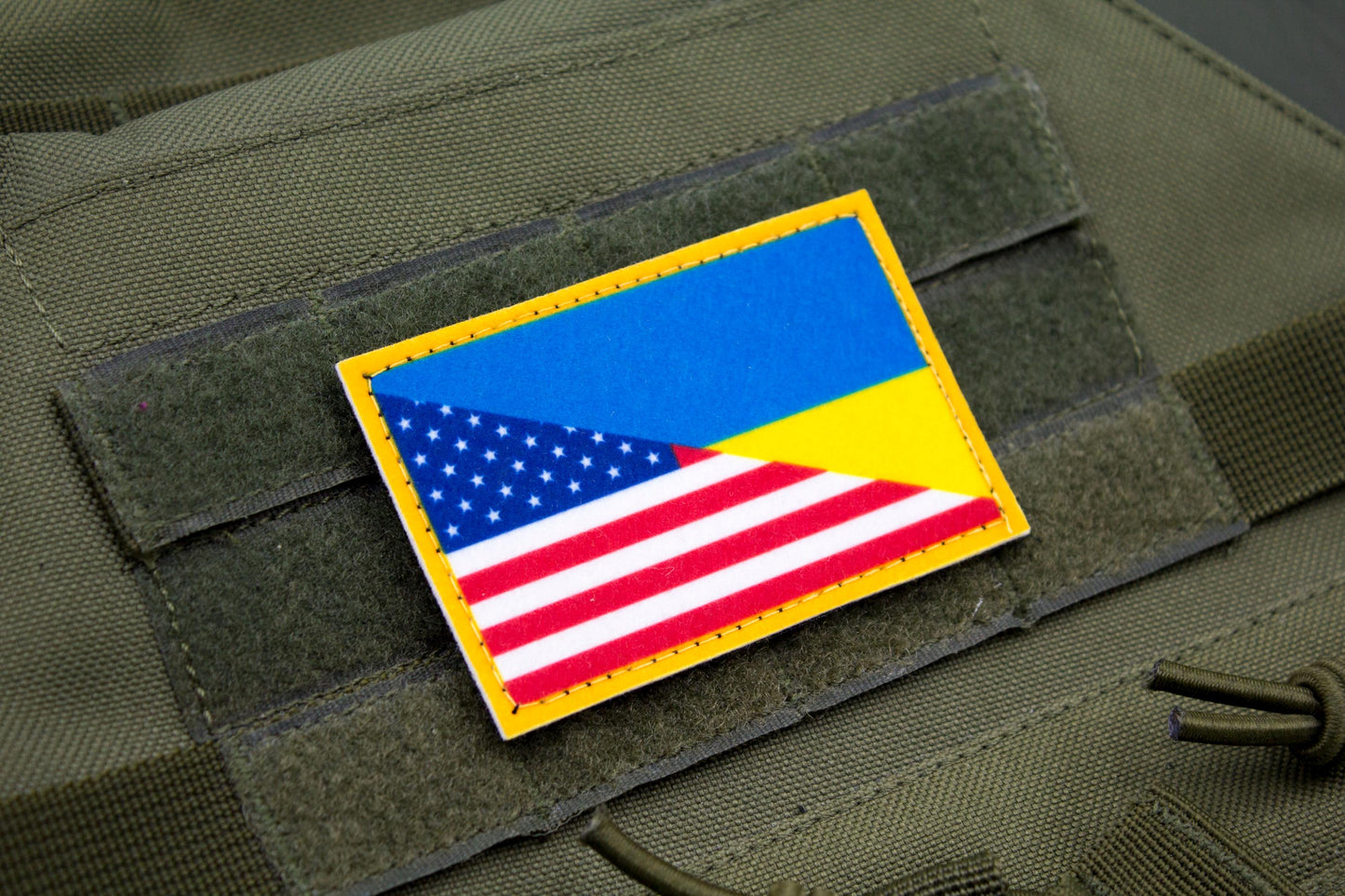American Stand with Ukraine flag hook and loop patch