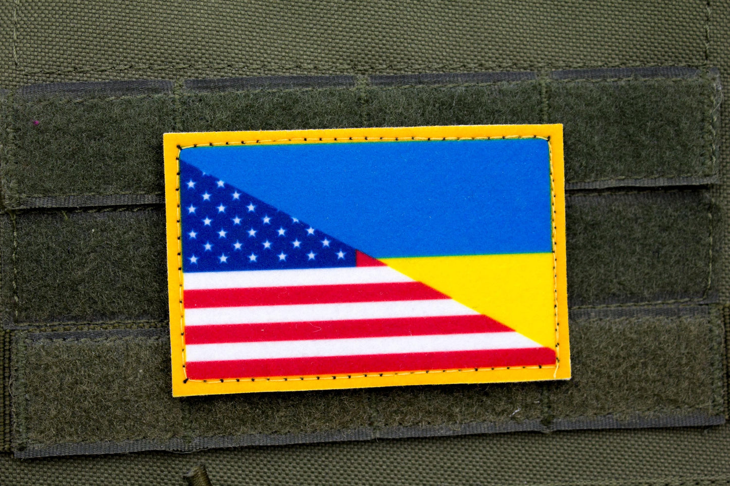 American Stand with Ukraine flag hook and loop patch