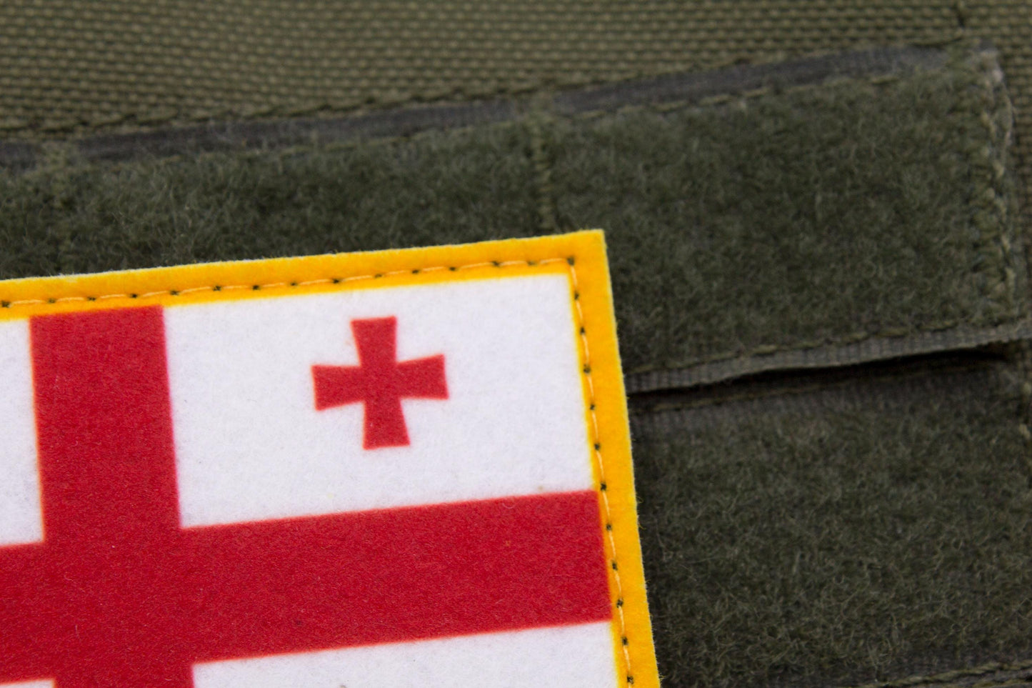 The flag of Georgia hook and loop patch Sakartvelos drosha