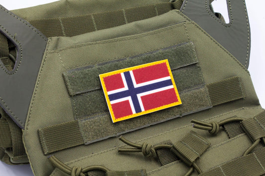 Norway flag hook and loop patch Norges flagg