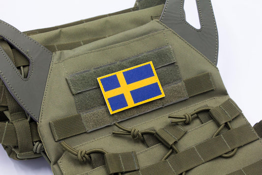 Sweden flag hook and loop patch Sveriges flagga