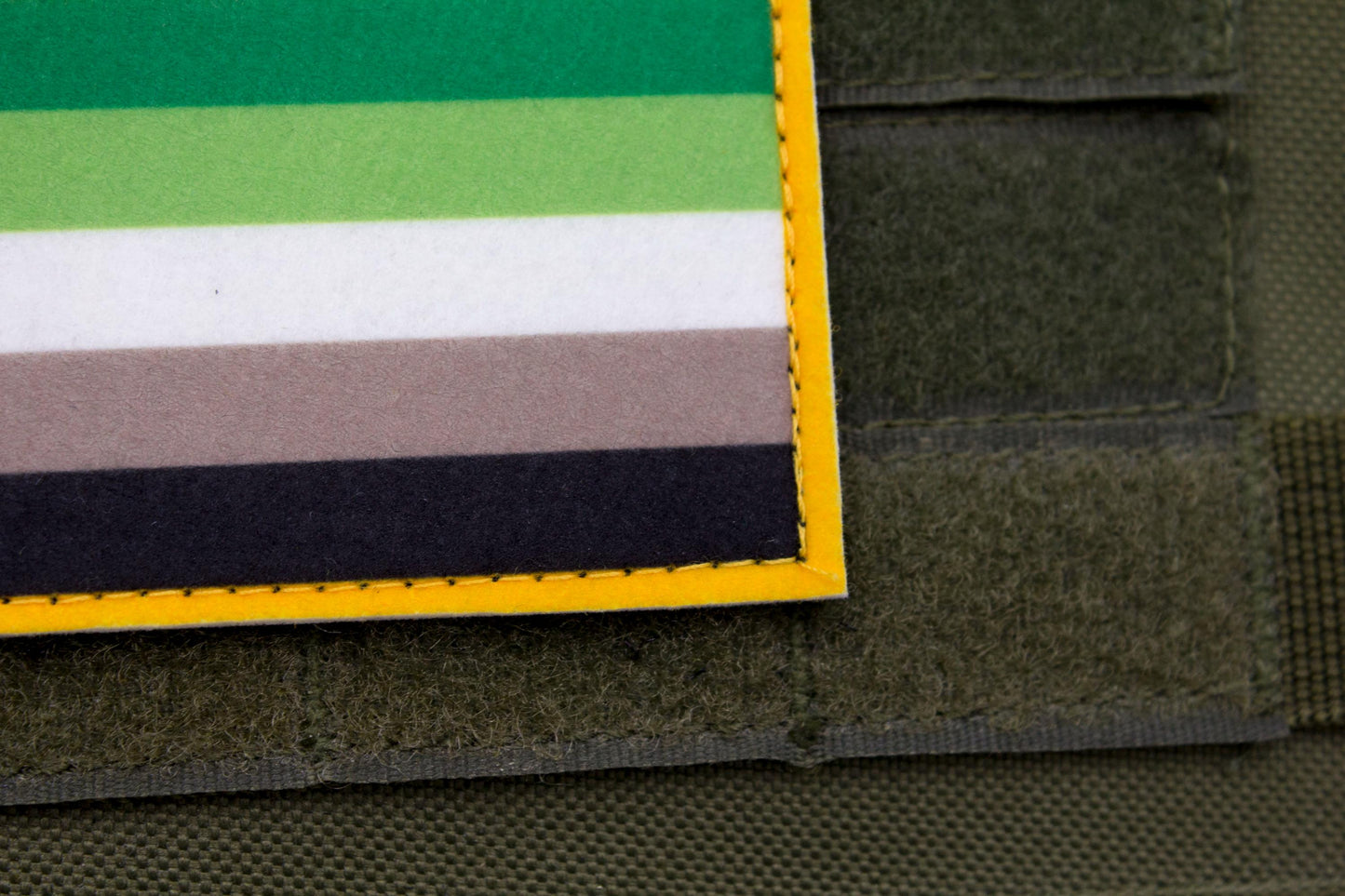 Aromantic LGBTQ flag hook and loop patch