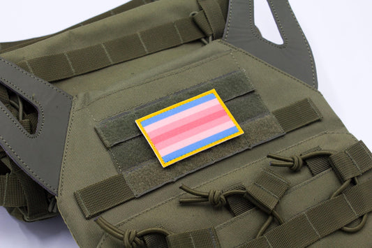 Trans woman LGBTQ flag hook and loop patch