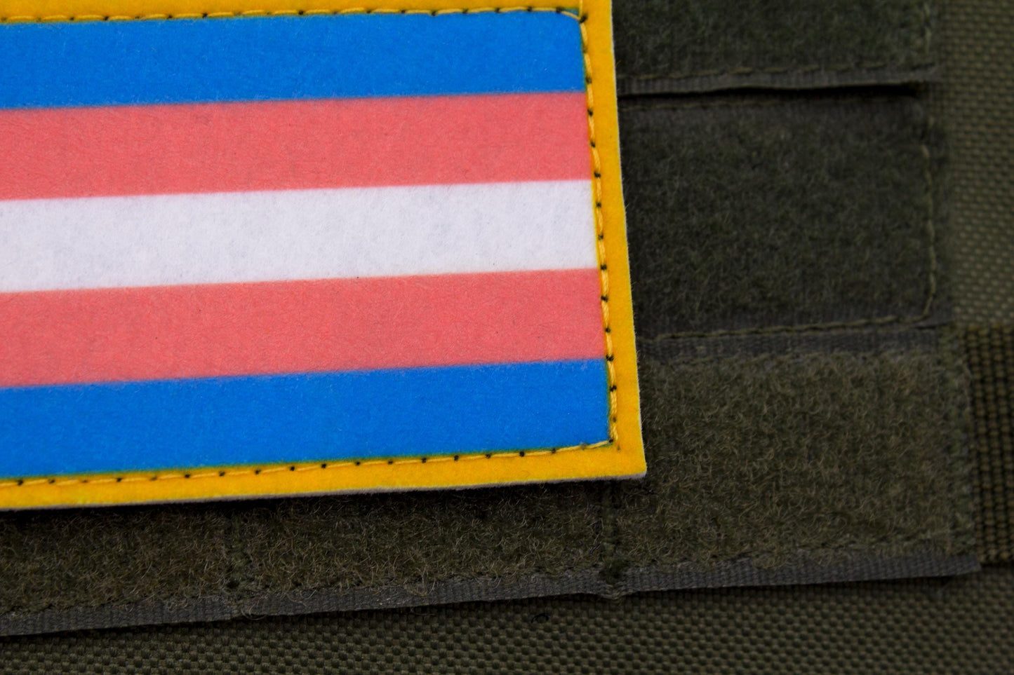 Transgender LGBTQ flag hook and loop patch