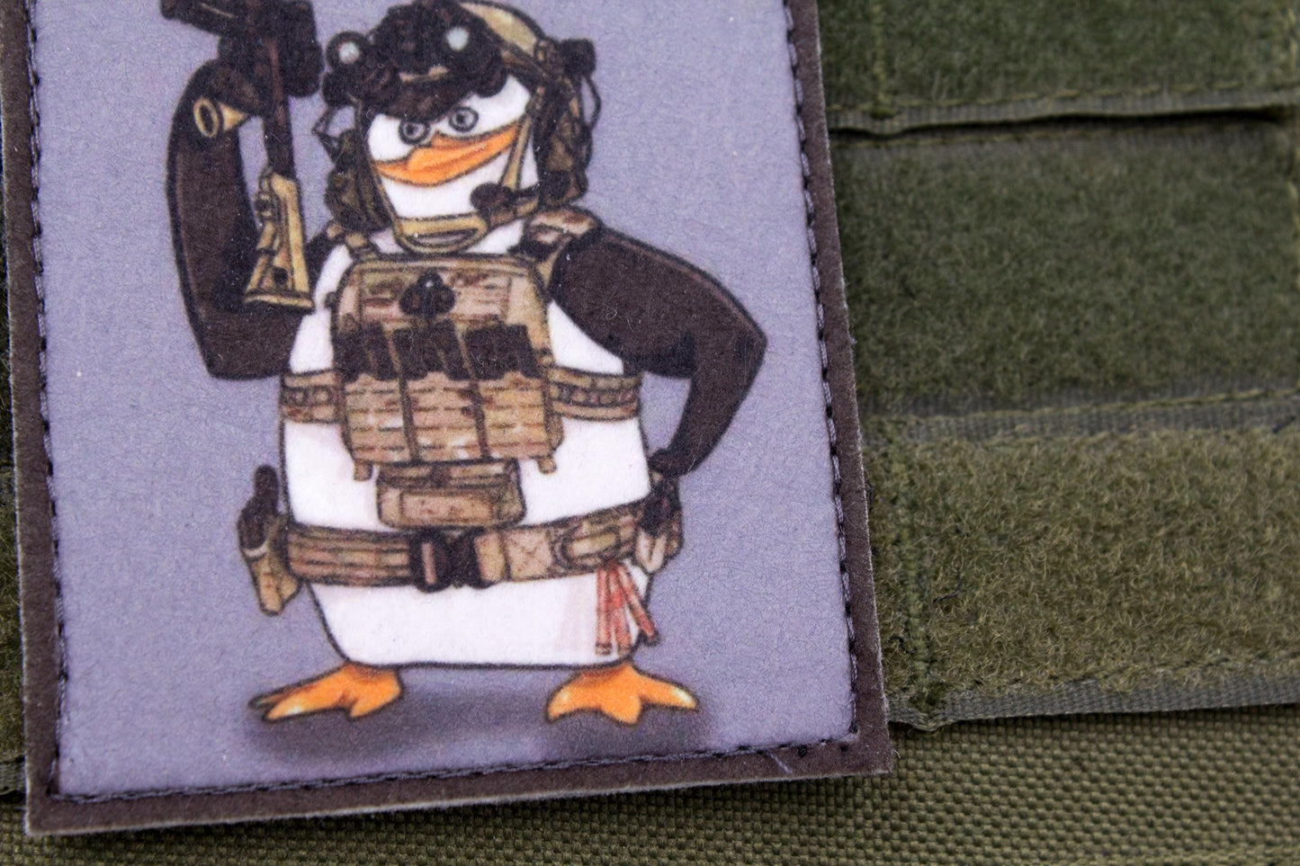 Penguin Meme hook and loop morale patch Madagascar penguins parody